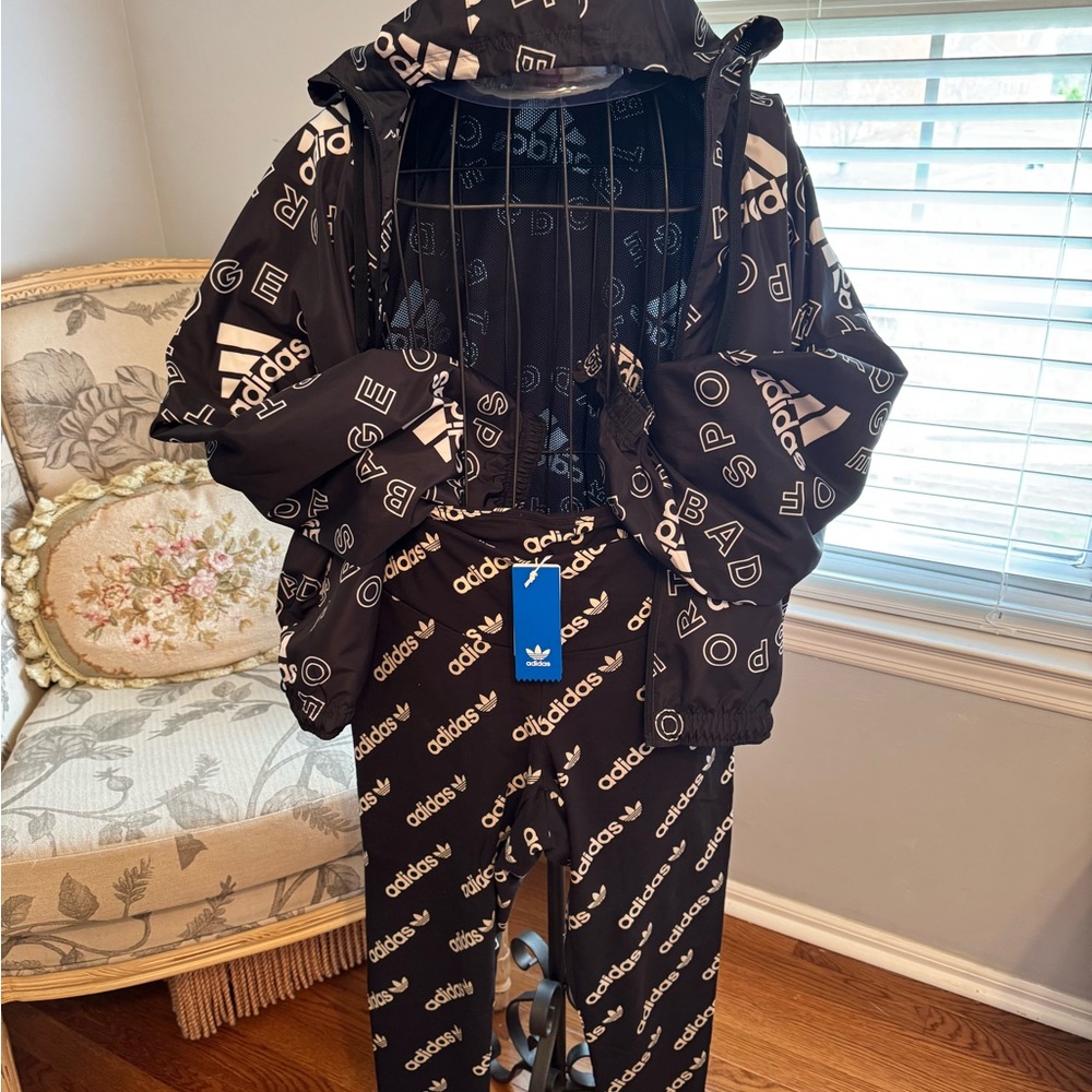 Adidas Black Logo Tracksuit